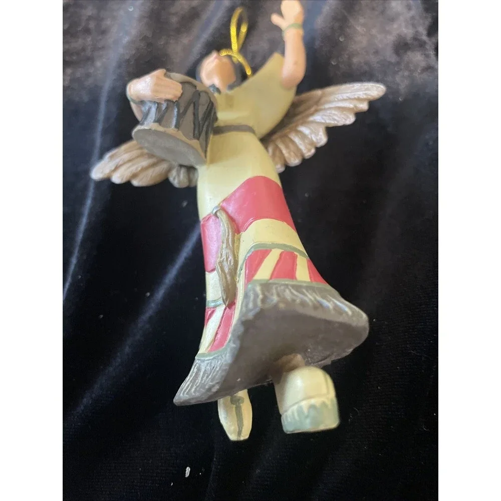 Native American Angel Ornament Pocahontas Sacagawea Christmas Drum Figurine